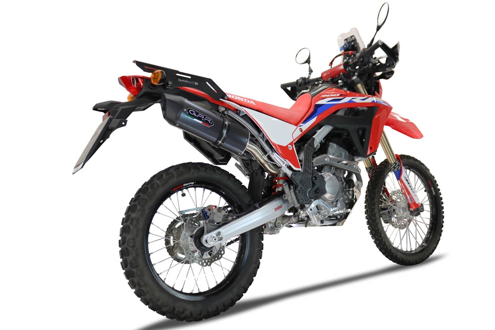 Escape compatível com Honda Crf 300 L - Rally 2021-2024, Furore Poppy, Escape homologado, legal para mercados NÃO europeus, incluindo tubo de ligação e db killer removível 