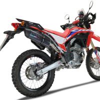 Escape compatível com Honda Crf 300 L - Rally 2021-2024, Furore Poppy, Escape homologado, legal para mercados NÃO europeus, incluindo tubo de ligação e db killer removível 