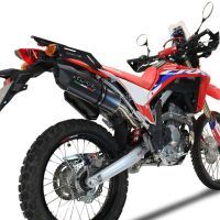 Escape compatível com Honda Crf 300 L - Rally 2021-2024, Furore Poppy, Escape homologado, legal para mercados NÃO europeus, incluindo tubo de ligação e db killer removível 