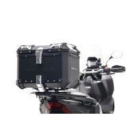 Top case maletas GPR TECH compatível com Honda Forza 125 2015/2023 Top Case Alpi-Tech em alumínio, cor preta com placa específica incluída Capacidade Litros 45