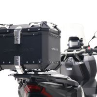 Top case maletas GPR TECH compatível com Honda Forza 125 2015/2023 Top Case Alpi-Tech em alumínio, cor preta com placa específica incluída Capacidade Litros 35