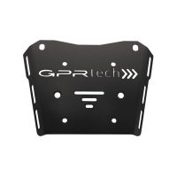 GPR TECH compatível com Honda XL 750 TRANSALP 750 2023/2024 e5 Placa de encaixe específica Top Case ALPITECH 35 LT compatível com bagageiro original, aço inox com 4 pontos de ancoragem