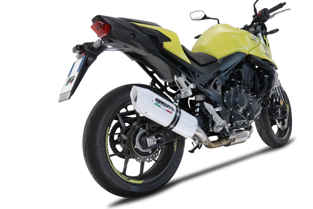Escape compatível com Honda CB 750 Hornet 2023-2024, Albus Evo4, Escape legal, homologado, silenciador com db killer removível e tubo de ligação específico 