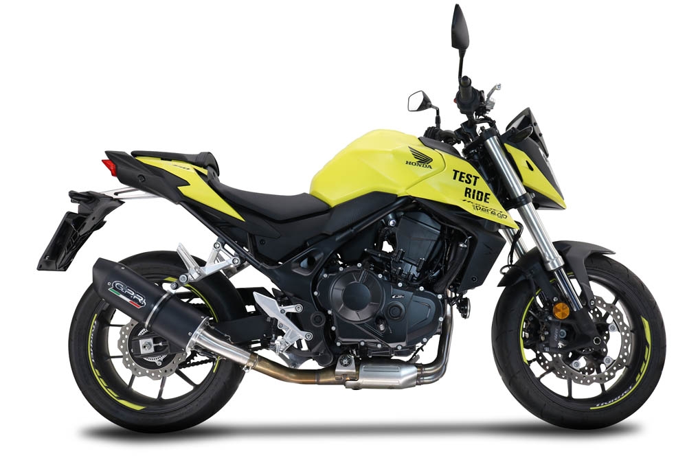 Escape compatível com Honda CB 750 Hornet 2023-2024, Furore Evo4 Nero, Escape legal, homologado, silenciador com db killer removível e tubo de ligação específico 