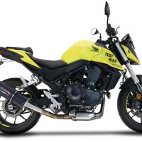 Escape compatível com Honda CB 750 Hornet 2023-2024, Furore Evo4 Nero, Escape legal, homologado, silenciador com db killer removível e tubo de ligação específico 