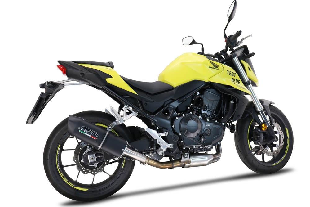 Escape compatível com Honda CB 750 Hornet 2023-2024, Furore Evo4 Nero, Escape legal, homologado, silenciador com db killer removível e tubo de ligação específico 