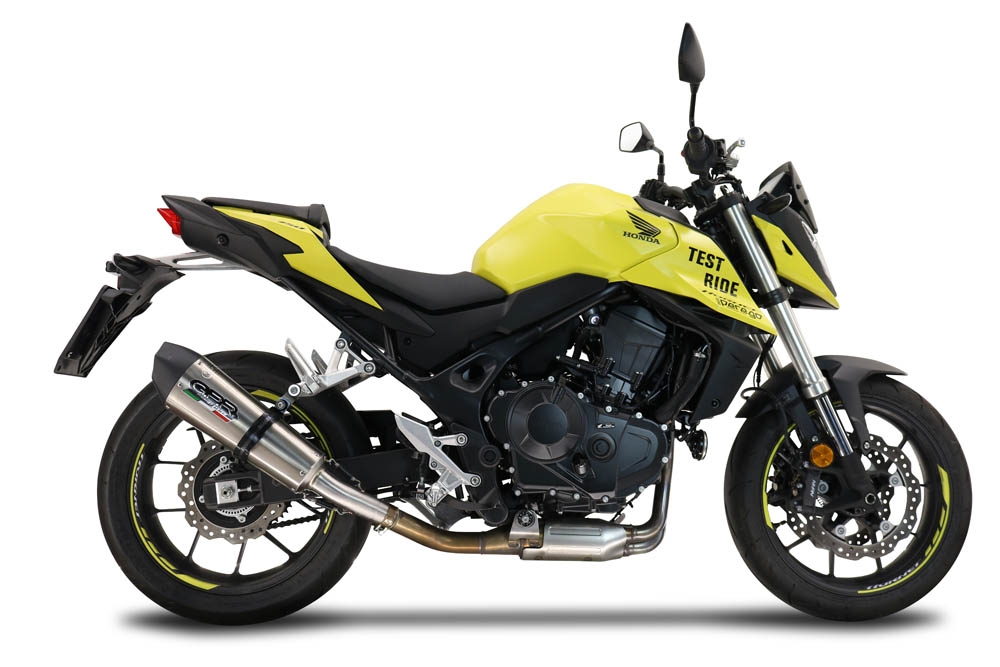 GPR escape compatível com  Honda CB 750 Hornet  2023-2024, New Grand Prix Evo Titanium, Escape legal, homologado, silenciador com db killer removível e tubo de ligação específico 