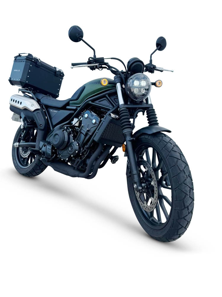 Top case maletas GPR TECH compatível com Honda CL 500 2023/2025 Top Case Alpi-Tech em alumínio, cor preta com placa específica incluída Capacidade Litros 55