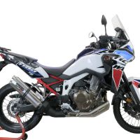 Escape compatível com Honda Crf 1000 L Africa Twin 2018-2020, Dual Inox, Escape legal, homologado, silenciador com db killer removível e tubo de ligação específico 