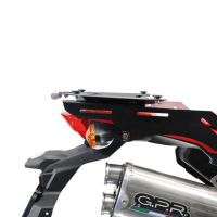 porta-malas GPR TECH compatível com Honda Crf 300 L / Rally 2021/2024 e5 Porta-bagagens específico em alumínio cor preto específico Top Case ALPITECH 35 LT Porta-bagagens em alumínio preto