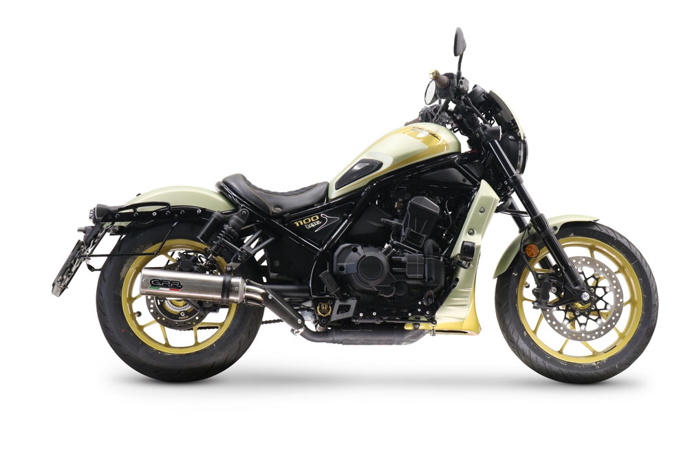 Escape compatível com Honda Cmx 1100 Rebel 2021-2024, M3 Inox , Escape legal, homologado, silenciador com db killer removível e tubo de ligação específico 