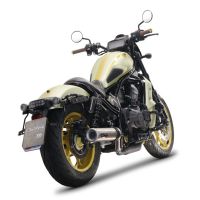Escape compatível com Honda Cmx 1100 Rebel 2021-2024, M3 Inox , Escape legal, homologado, silenciador com db killer removível e tubo de ligação específico 