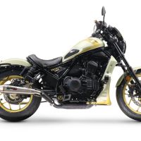 Escape compatível com Honda Cmx 1100 Rebel 2021-2024, Ultracone, Escape legal, homologado, silenciador com db killer removível e tubo de ligação específico 