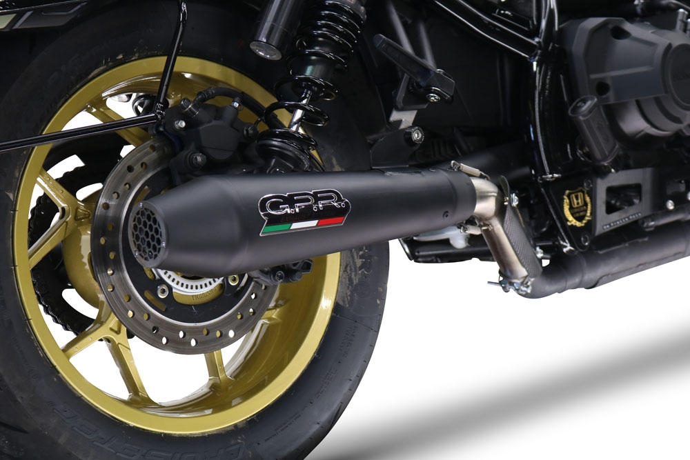 Escape compatível com Honda Cmx 1100 Rebel 2021-2024, Ultracone Nero, Escape legal, homologado, silenciador com db killer removível e tubo de ligação específico 