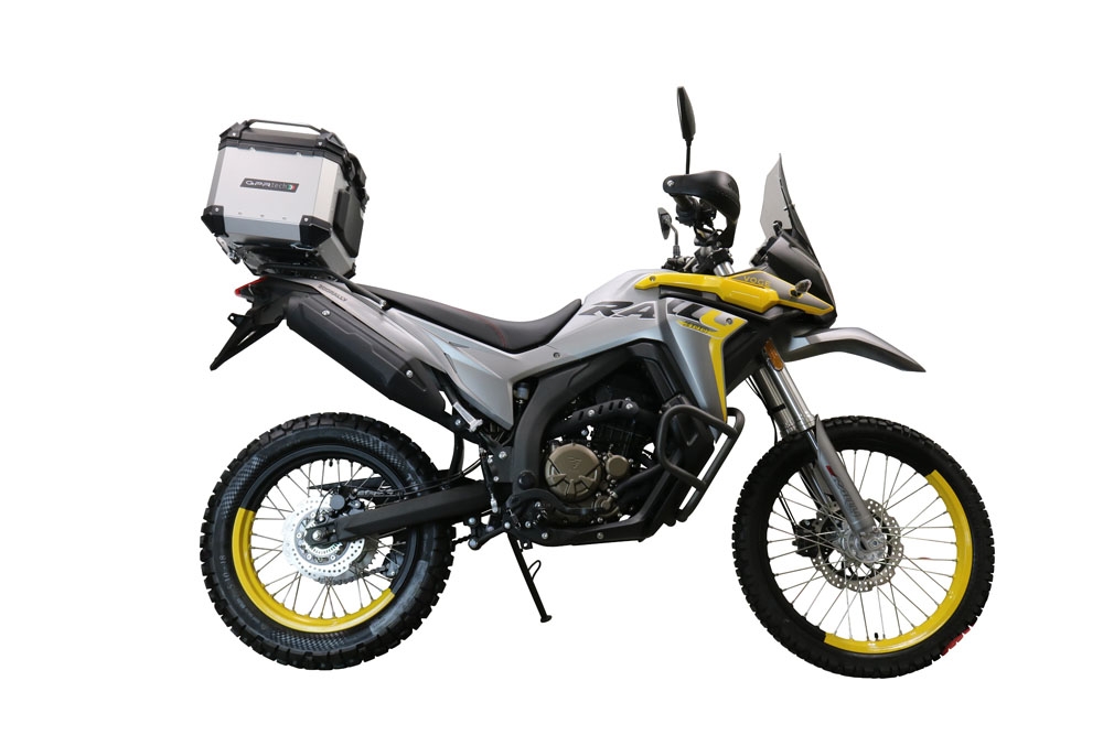 Top case maletas GPR TECH compatível com Voge 300Rally 2022/2024 e5 Top Case Alpi-Tech em alumínio, cor prata com placa específica incluída Capacidade Litros 35