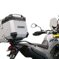Top case maletas GPR TECH compatível com Voge 300Rally 2022/2024 e5 Top Case Alpi-Tech em alumínio, cor prata com placa específica incluída Capacidade Litros 35
