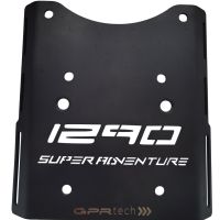 Top case maletas GPR TECH compatível com Ktm Adventure 890 - 890 R Rally 2020/2024 e5 Top Case Alpi-Tech em alumínio, cor preta com placa específica incluída Capacidade Litros 45