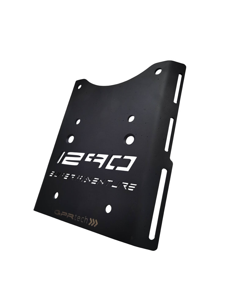 Top case maletas GPR TECH compatível com Ktm Lc 8 1290 Super Adventure R/S 2021/2024 e5 Top Case Alpi-Tech em alumínio, cor preta com placa específica incluída Capacidade Litros 45