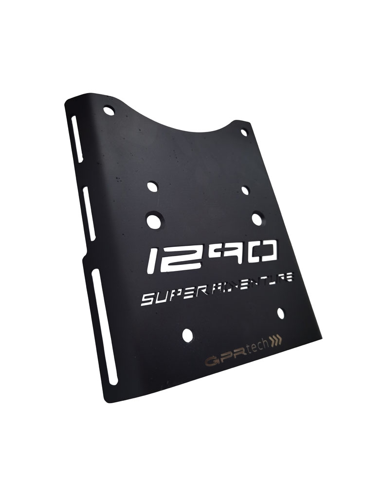 Top case maletas GPR TECH compatível com Ktm Lc 8 1290 Super Adventure R/S 2021/2024 e5 Top Case Alpi-Tech em alumínio, cor preta com placa específica incluída Capacidade Litros 45