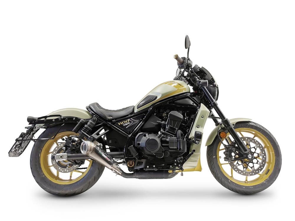 GPR escape compatível com  Honda Cmx 1100 Rebel 2021-2024, Powercone Evo, Escape legal, homologado, silenciador com db killer removível e tubo de ligação específico 
