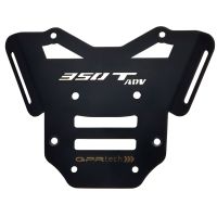 GPR TECH compatível com Zontes 350 T1 ADV 2022/2024 e5 Placa de encaixe específica Top Case ALPITECH 35 LT compatível com bagageiro original, aço inox com 4 pontos de ancoragem