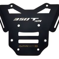 GPR TECH compatível com Zontes 350 T1 ADV 2022/2024 e5 Placa de encaixe específica Top Case ALPITECH 35 LT compatível com bagageiro original, aço inox com 4 pontos de ancoragem