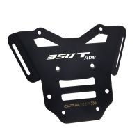 GPR TECH compatível com Zontes 350 T2 ADV 2022/2024 e5 Placa de encaixe específica Top Case ALPITECH 55 LT compatível com bagageiro original, aço inox com 4 pontos de ancoragem