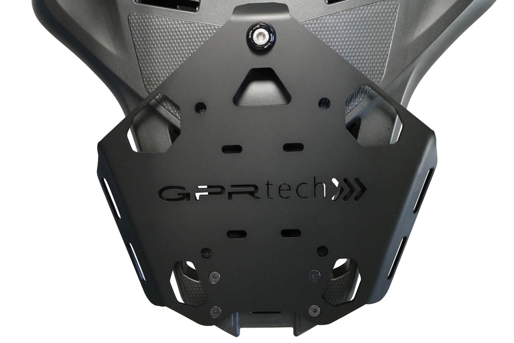 GPR TECH compatível com Honda SH 125I 2017/2024 Placa de encaixe específica Top Case ALPITECH 35-45-55 LT compatível com bagageiro original, aço inox com 4 pontos de ancoragem