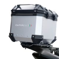 GPR TECH compatível com Honda SH 125I 2017/2024 Placa de encaixe específica Top Case ALPITECH 35-45-55 LT compatível com bagageiro original, aço inox com 4 pontos de ancoragem