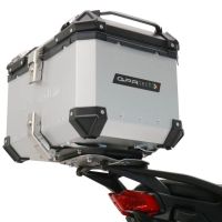 GPR TECH compatível com Ducati Multistrada V4 / V4S / V4S Sport 1100 2021/2024 Top Case Alpi-Tech em alumínio, cor prata com placa específica incluída Capacidade Litros 35
