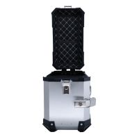 GPR TECH compatível com  Bmw F 750 Gs 2021/2024 e5 Par de malas laterais em alumínio com o lado direito contornado, cor prata com porta-bagagem específico Capacidade 38 LT. + 32 LT.