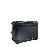 GPR TECH compatível com  Ktm Adventure 790 2021/2024 e5 Par de malas laterais em alumínio com o lado direito contornado, cor preta com porta-bagagem específico Capacidade 38 LT. + 32 LT.