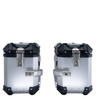 GPR TECH Par de malas laterais em alumínio sem rack específico, cor prata Capacidade 38 LT. + 38 LT. Capacidade 38 LT. + 38 LT.