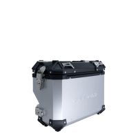 GPR TECH compatível com  Bmw F 750 Gs 2021/2024 e5 Par de malas laterais em alumínio com o lado direito contornado, cor prata com porta-bagagem específico Capacidade 38 LT. + 32 LT.