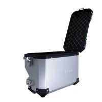 GPR TECH compatível com  Bmw F 750 Gs 2021/2024 e5 Par de malas laterais em alumínio com o lado direito contornado, cor prata com porta-bagagem específico Capacidade 38 LT. + 32 LT.