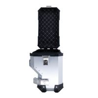 GPR TECH compatível com  Bmw F 750 Gs 2021/2024 e5 Par de malas laterais em alumínio com o lado direito contornado, cor prata com porta-bagagem específico Capacidade 38 LT. + 32 LT.