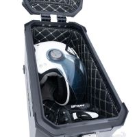 GPR TECH Par de malas laterais em alumínio sem rack específico, cor prata Capacidade 38 LT. + 38 LT. Capacidade 38 LT. + 38 LT.