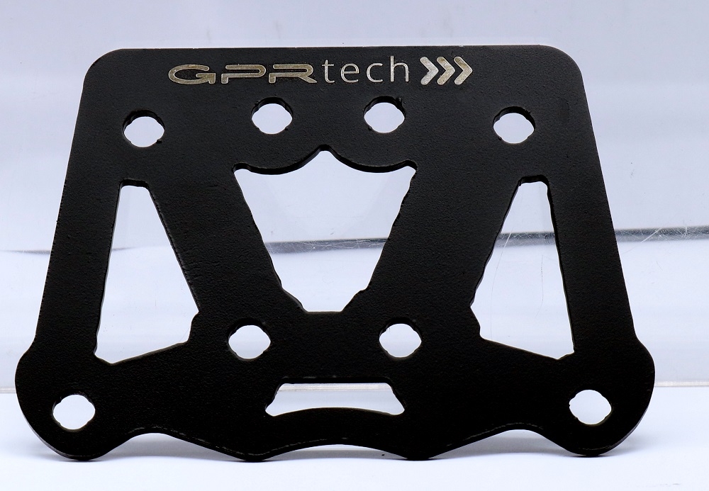 GPR TECH compatível com Voge 300Rally 2022/2024 e5 Placa de encaixe específica Top Case ALPITECH 35 / 45 LT compatível com bagageiro original, aço inox com 4 pontos de ancoragem