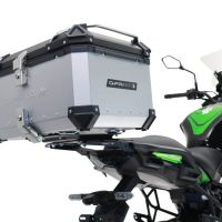 GPR TECH compatível com Kawasaki Versys 650 2023/2024 e5 plus Top Case Alpi-Tech em alumínio, cor prata com placa específica incluída Capacidade Litros 55