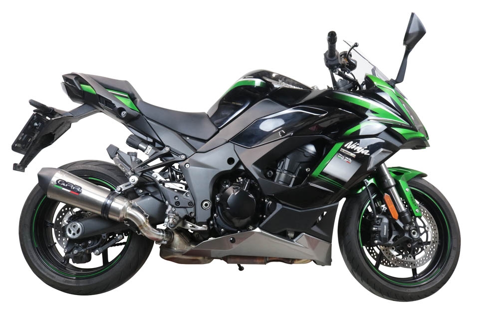 GPR escape compatível com  Kawasaki Ninja 1000 Sx 2020-2020, New Grand Prix Evo Titanium, Escape legal, homologado, silenciador com db killer removível e tubo de ligação específico 