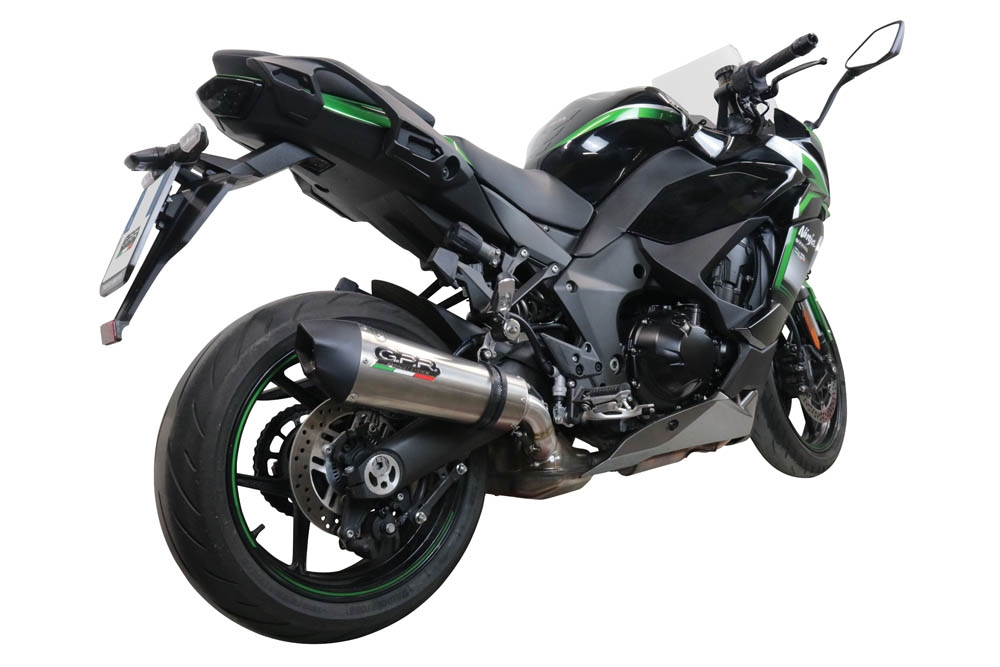 GPR escape compatível com  Kawasaki Ninja 1000 Sx 2020-2020, New Grand Prix Evo Titanium, Sistema racing  Silencioso com tubo de ligação 