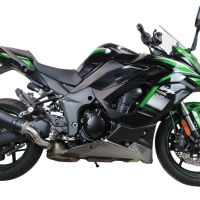 Escape compatível com Kawasaki Ninja 1000 Sx 2021-2024, M3 Black Titanium, Escape legal, homologado, silenciador com db killer removível e tubo de ligação específico 