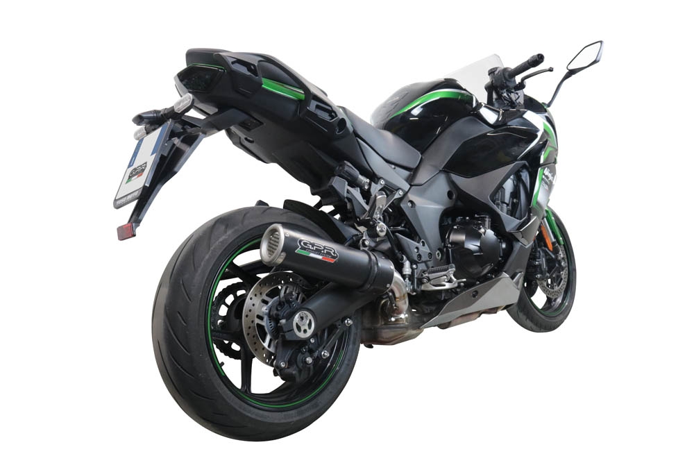 Escape compatível com Kawasaki Ninja 1000 Sx 2021-2024, M3 Black Titanium, Escape legal, homologado, silenciador com db killer removível e tubo de ligação específico 