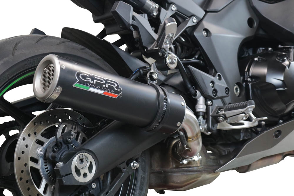 Escape compatível com Kawasaki Ninja 1000 Sx 2021-2024, M3 Black Titanium, Escape legal, homologado, silenciador com db killer removível e tubo de ligação específico 