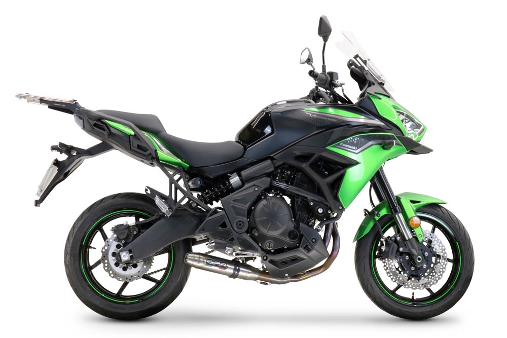 GPR escape compatível com  Kawasaki Versys 650 2021-2022, Deeptone Inox, Escape racing linha completa, silencioso mais coletor com dbkiller, não homologado  