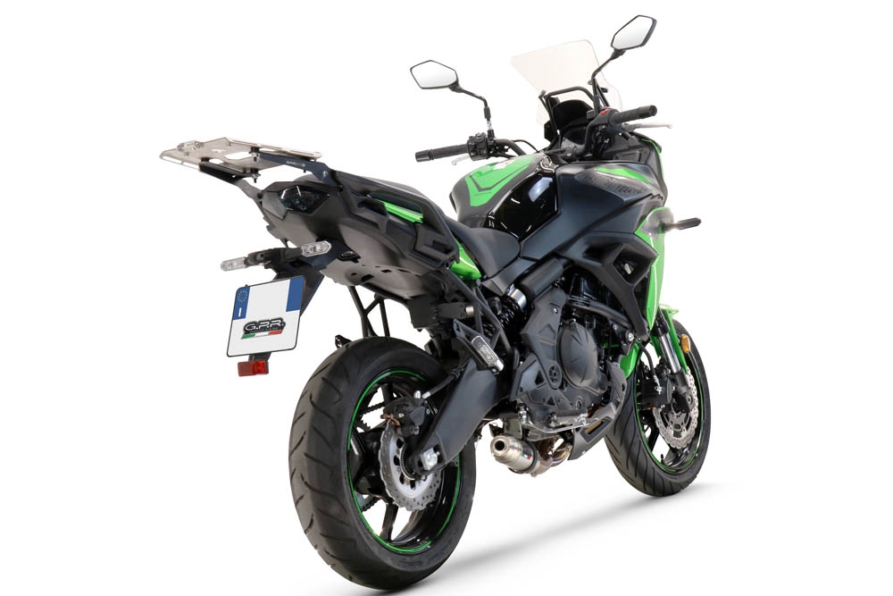GPR escape compatível com  Kawasaki Versys 650 2021-2022, Deeptone Inox, Escape racing linha completa, silencioso mais coletor com dbkiller, não homologado  