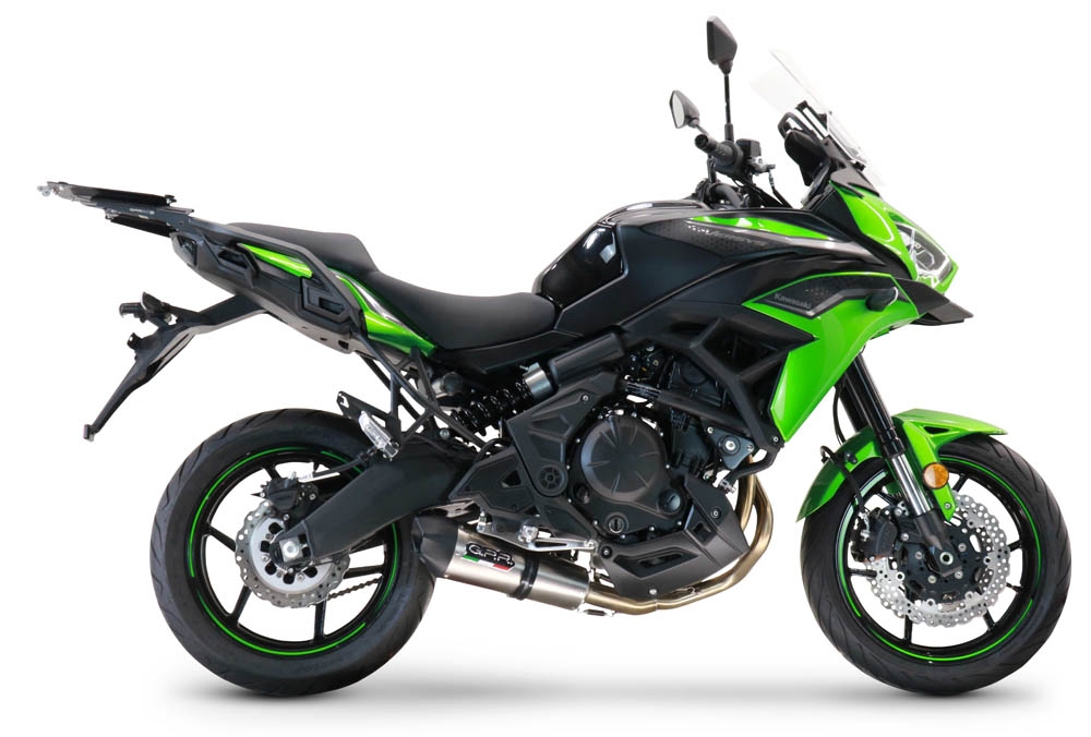 GPR escape compatível com  Kawasaki Versys 650 2017-2020, New Grand Prix Evo Titanium, Sistema homologado com catalisador linha completa, silencioso mais coletor 