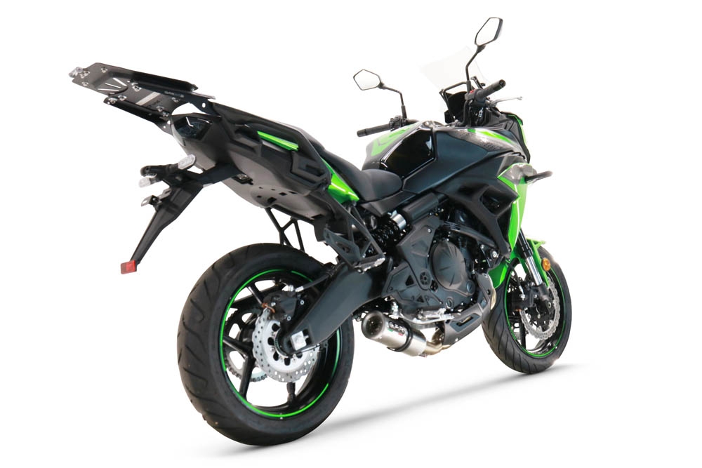 Escape compatível com Kawasaki Versys 650 2017-2020, M3 Inox , Escape completo, não legal para países da UE, com db killer removível 
