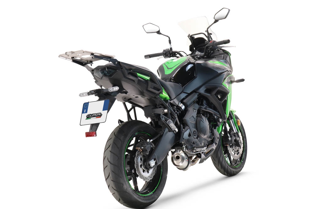 Escape compatível com Kawasaki Versys 650 2015-2016, Satinox , Sistema homologado,legal, linha completa, incluindo db killer removível mais coletor 