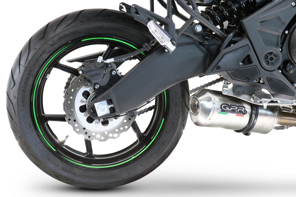 Escape compatível com Kawasaki Versys 650 2015-2016, Satinox , Sistema homologado,legal, linha completa, incluindo db killer removível mais coletor 
